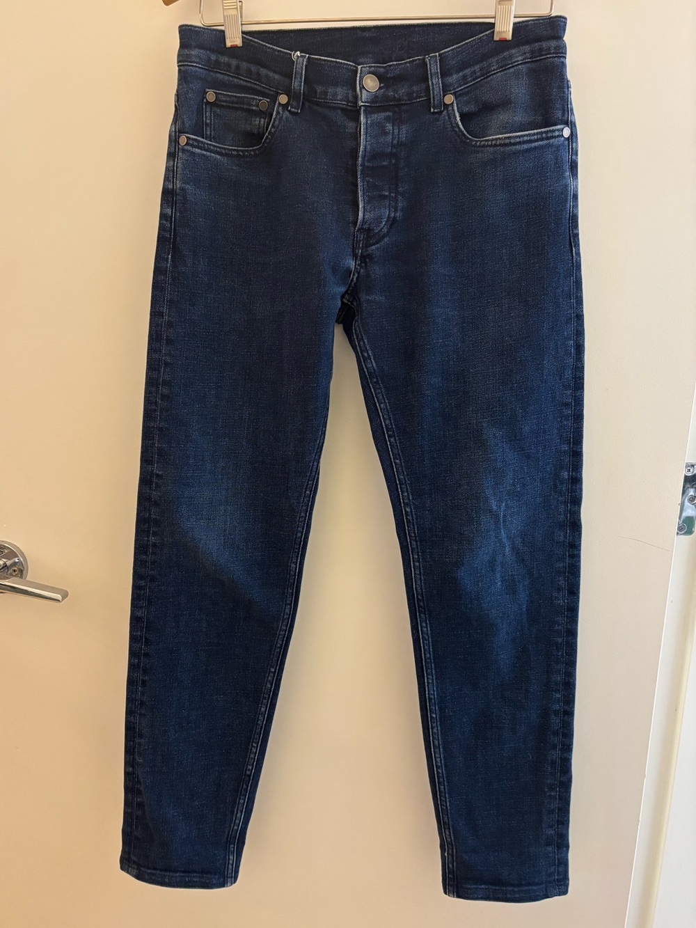 COS Dark Wash Blue Slim Tapered Stretch Denim Jeans